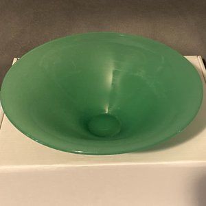 1930's Jadeite Green Art Glass Console Bowl-Stevens & Williams-9.5"W-3.25" H-EUC